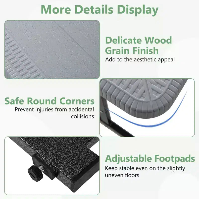 Set tavolo e panche da picnic Costway per 2-4 persone Tavolo da pranzo rettangolare da campeggio per esterni Nero/Grigio/Verde/Bianco