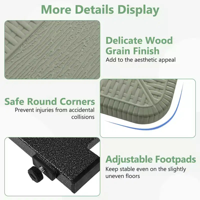 Set tavolo e panche da picnic Costway per 2-4 persone Tavolo da pranzo rettangolare da campeggio per esterni Nero/Grigio/Verde/Bianco