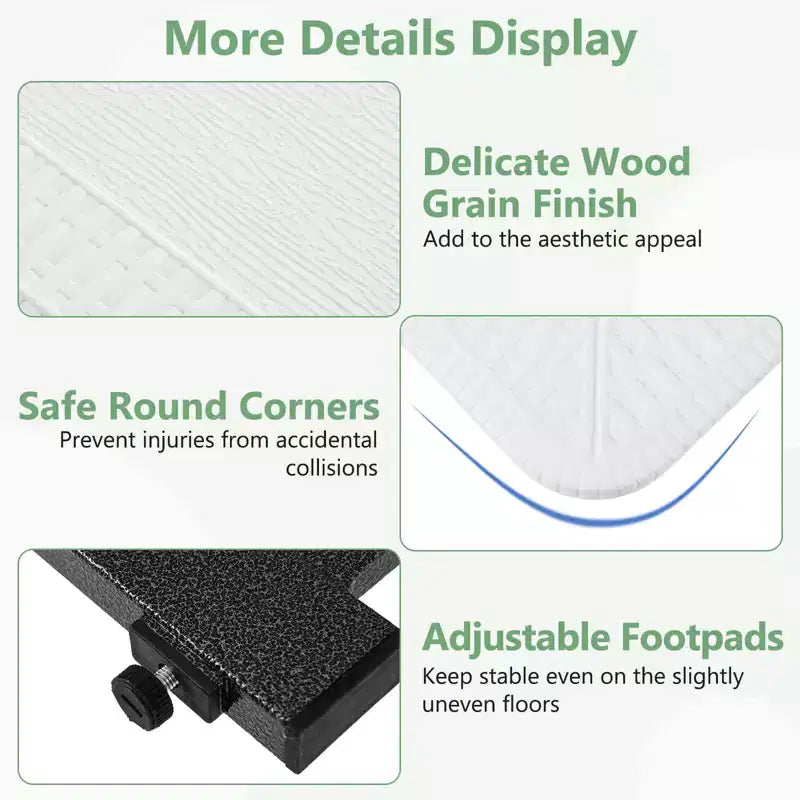 Set tavolo e panche da picnic Costway per 2-4 persone Tavolo da pranzo rettangolare da campeggio per esterni Nero/Grigio/Verde/Bianco