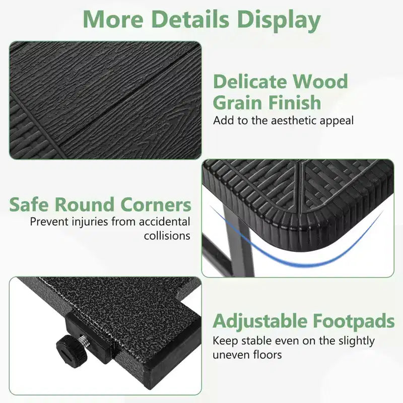 Set tavolo e panche da picnic Costway per 2-4 persone Tavolo da pranzo rettangolare da campeggio per esterni Nero/Grigio/Verde/Bianco