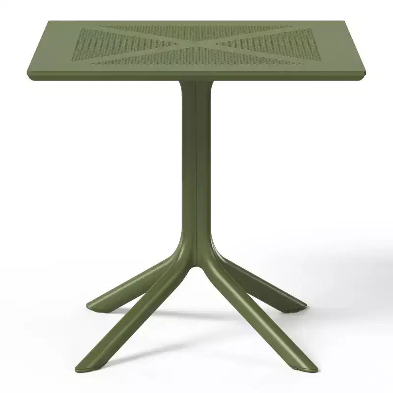 WestinTrends Playa, set da pranzo da esterni di 5 pezzi con tavolo quadrato in resina e moderne sedie impilabili
