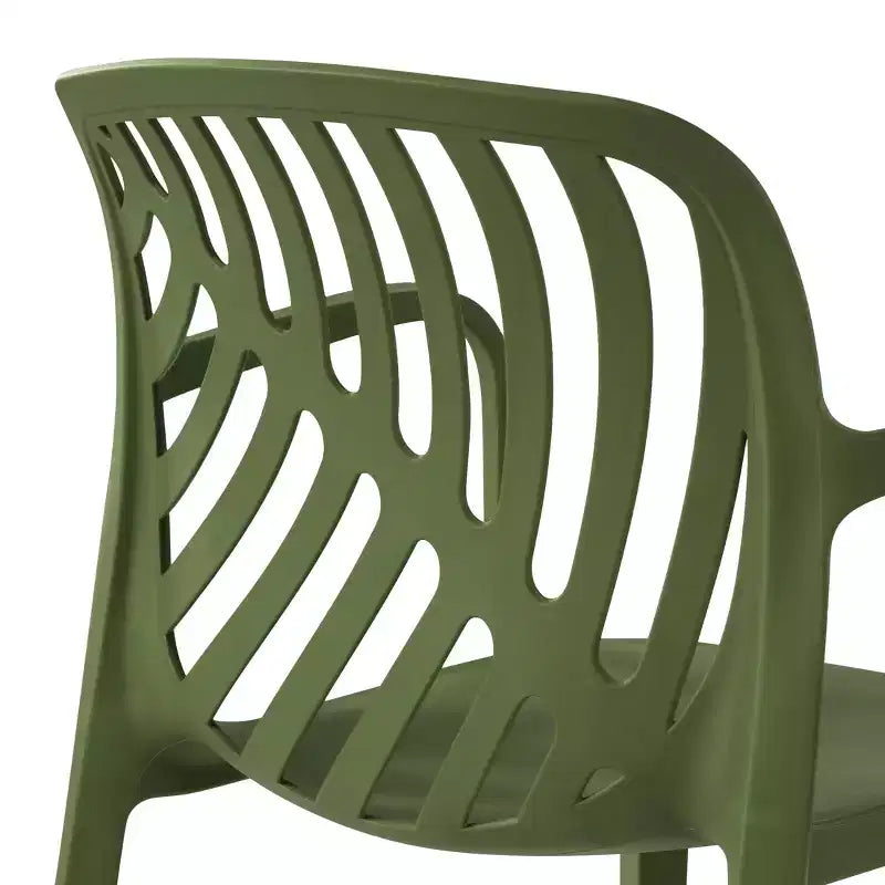 WestinTrends Playa, set da pranzo da esterni di 5 pezzi con tavolo quadrato in resina e moderne sedie impilabili