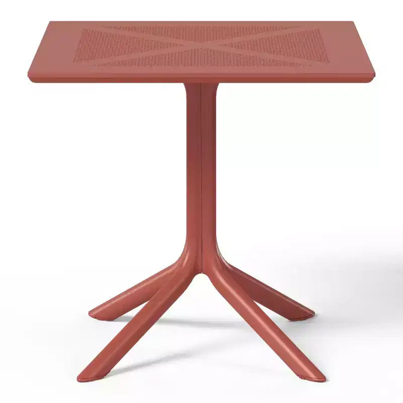 WestinTrends Playa, set da pranzo da esterni di 5 pezzi con tavolo quadrato in resina e moderne sedie impilabili
