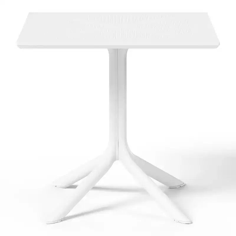 WestinTrends Playa, set da pranzo da esterni di 5 pezzi con tavolo quadrato in resina e moderne sedie impilabili
