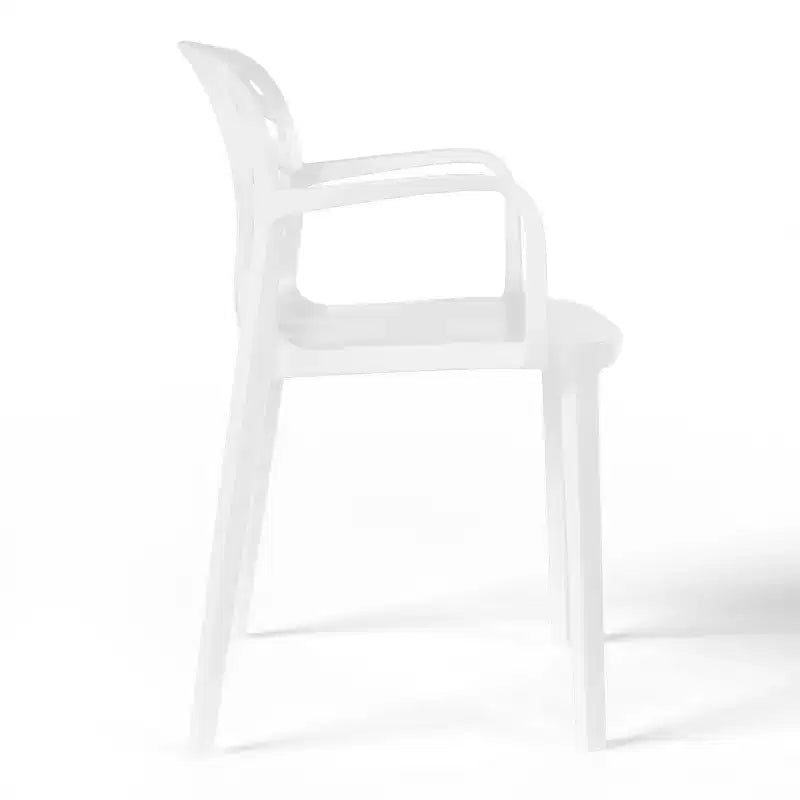 WestinTrends Playa, set da pranzo da esterni di 5 pezzi con tavolo quadrato in resina e moderne sedie impilabili