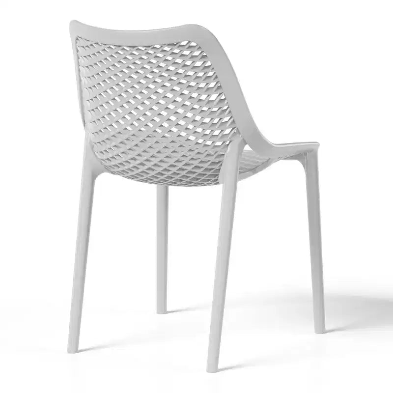 Set da tavolo da pranzo rotondo moderno a 5 pezzi WestinTrends Playa con sedie da pranzo impilabili per patio
