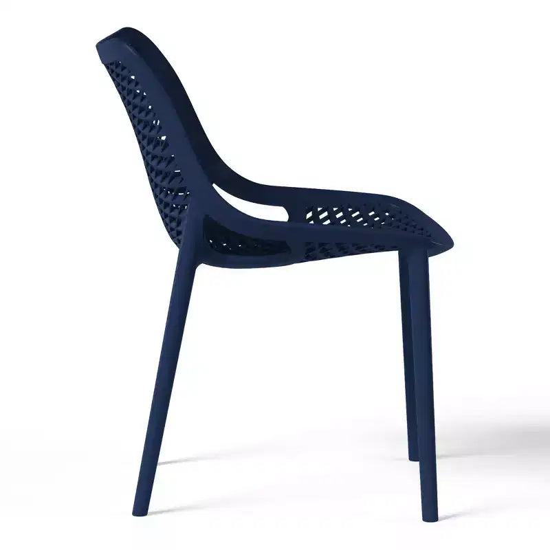 Set da tavolo da pranzo rotondo moderno a 5 pezzi WestinTrends Playa con sedie da pranzo impilabili per patio