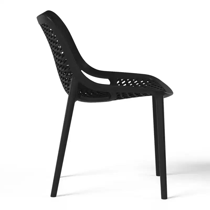 Set da tavolo da pranzo rotondo moderno a 5 pezzi WestinTrends Playa con sedie da pranzo impilabili per patio