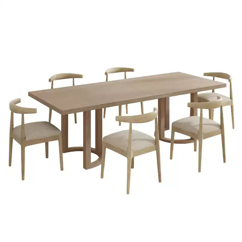 Christopher Knight Home Dason, Set da Pranzo Moderno di Metà Secolo da 7 Pezzi con Sedie Imbottite e Tavolo Minimalista