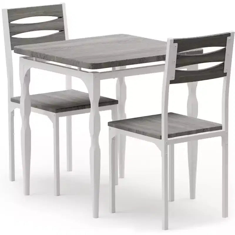 Set da Pranzo 3 Pezzi, Set Tavolo da Pranzo per 2 Persone, Gambe del Tavolo a Spirale, Stile Industriale, per Piccoli Spazi, Cucina, Appartamento