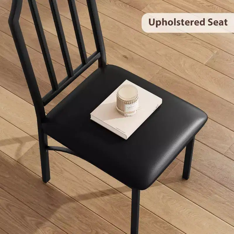 Set da pranzo in vetro da 3 pezzi per 2 persone, tavolo da cucina salvaspazio con bordi smussati e sedie imbottite, set da tavolo per appartamento