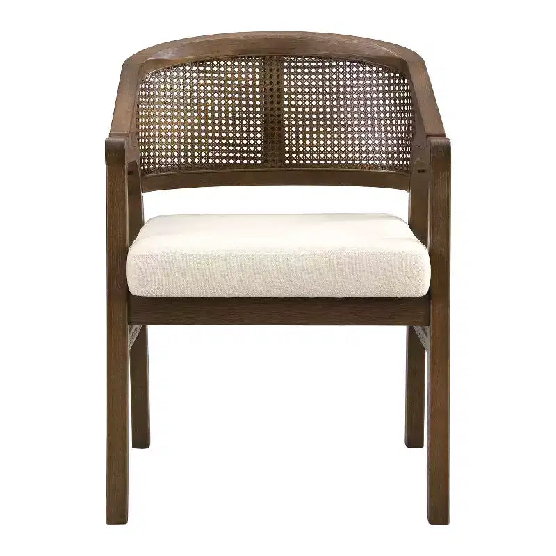 Set da pranzo imbottito Christopher Knight Home Keira 7 pezzi moderno in rattan e legno di caucciù