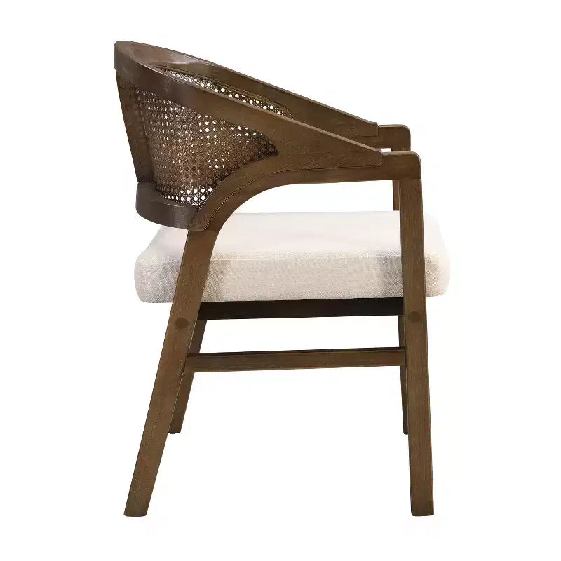 Set da pranzo imbottito Christopher Knight Home Keira 7 pezzi moderno in rattan e legno di caucciù