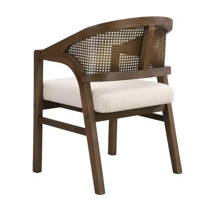Set da pranzo imbottito Christopher Knight Home Keira 7 pezzi moderno in rattan e legno di caucciù