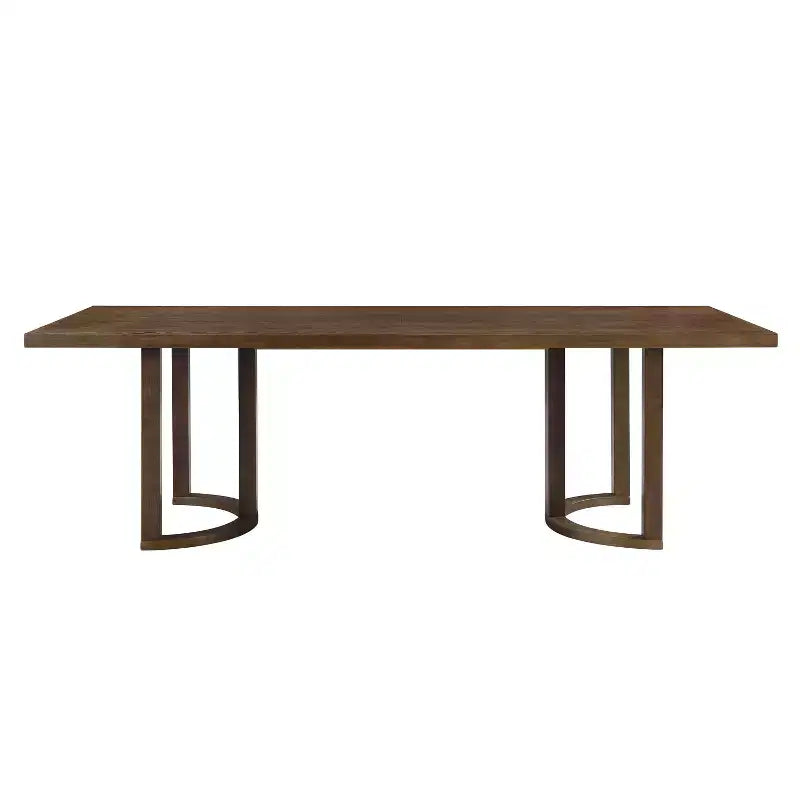 Set da pranzo imbottito Christopher Knight Home Keira 7 pezzi moderno in rattan e legno di caucciù