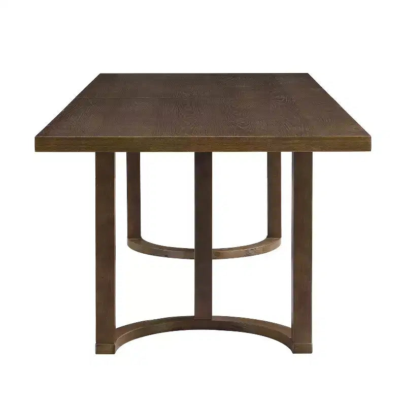Set da pranzo imbottito Christopher Knight Home Keira 7 pezzi moderno in rattan e legno di caucciù