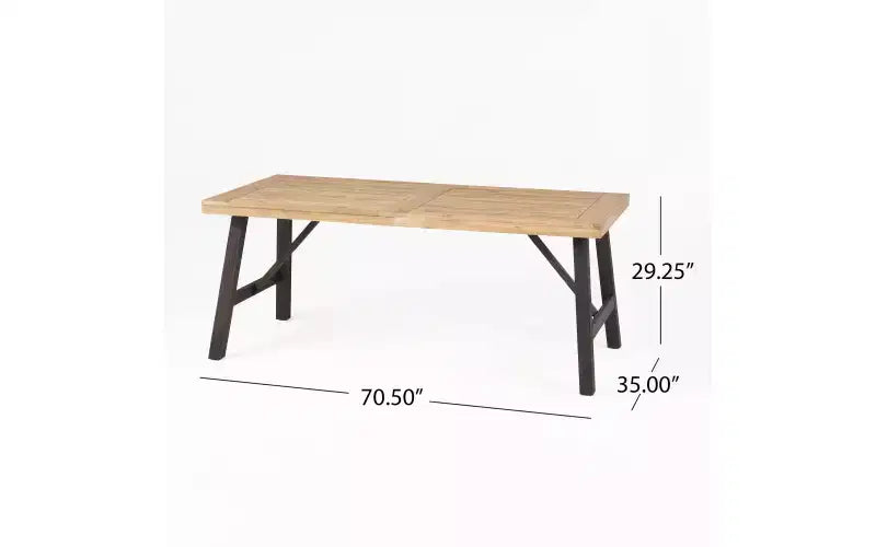 Set da pranzo da esterno Christopher Knight Home Flora da 6 pezzi in legno di acacia e vimini