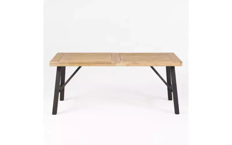 Set da pranzo da esterno Christopher Knight Home Flora da 6 pezzi in legno di acacia e vimini