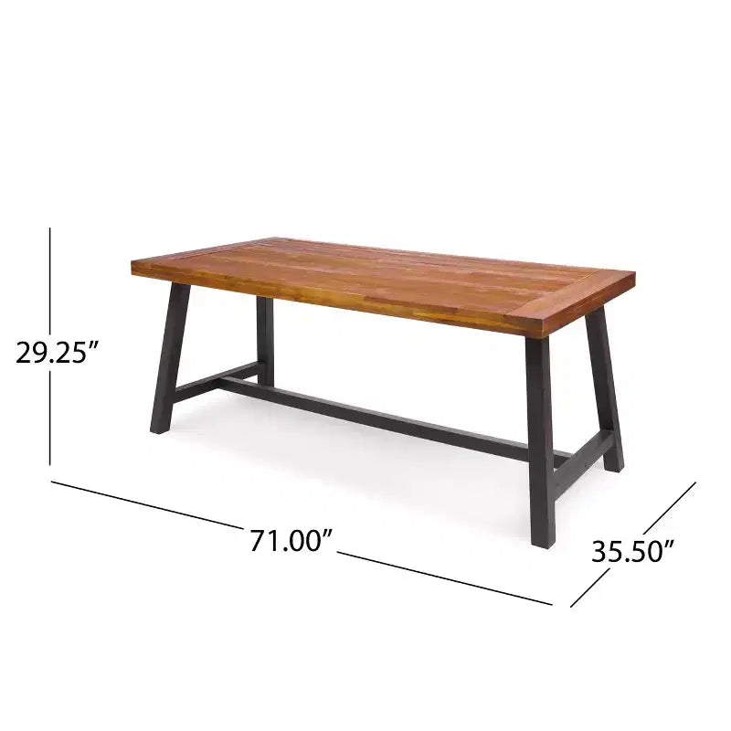 Set da pranzo da 6 pezzi Christopher Knight Home Fletcher per esterni in legno di acacia e vimini