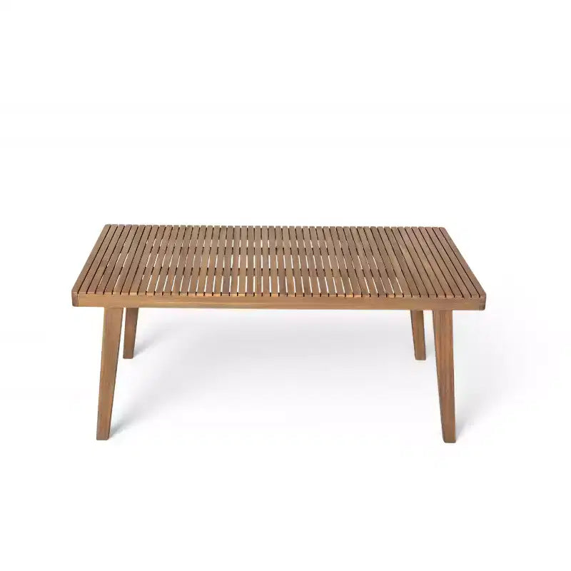 Christopher Knight Home Caitlyn Set da Pranzo Rustico da Esterno 7 Pezzi in Legno di Acacia con Cuscini