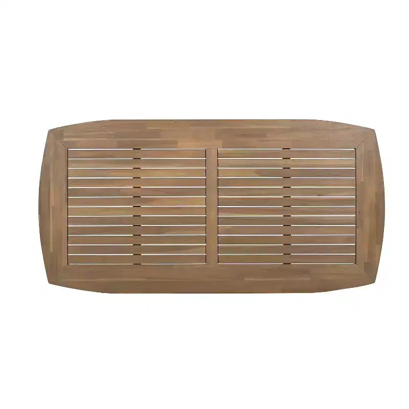 Christopher Knight Home Akshan Set da Pranzo Rustico da Esterni in Legno di Acacia, 5 Pezzi con Cuscini