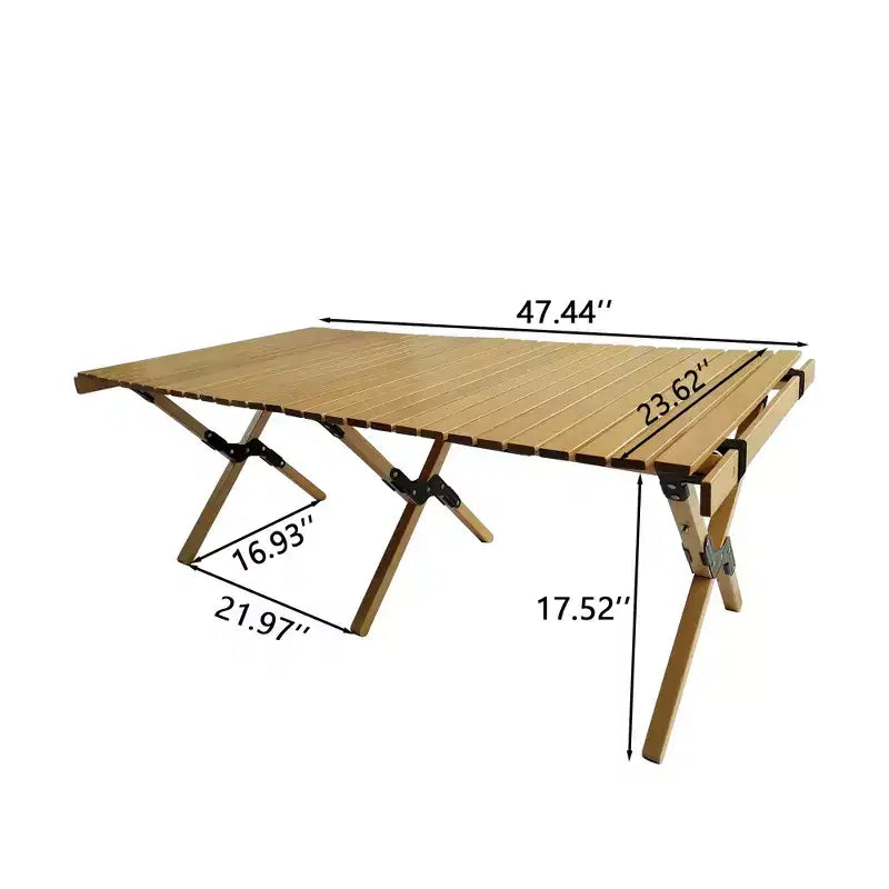 Set da pranzo MAYEERTY pieghevole 1 tavolo 4 sedie per interni ed esterni adatto ai bambini naturale