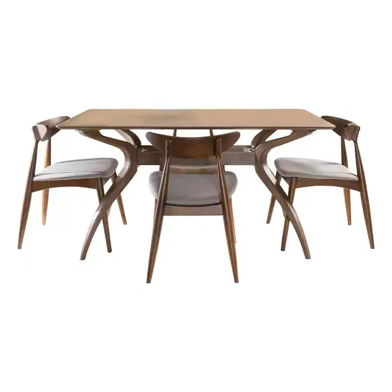 Christopher Knight Home Brevard, set da pranzo di 5 pezzi, in tessuto imbottito, stile moderno di metà secolo