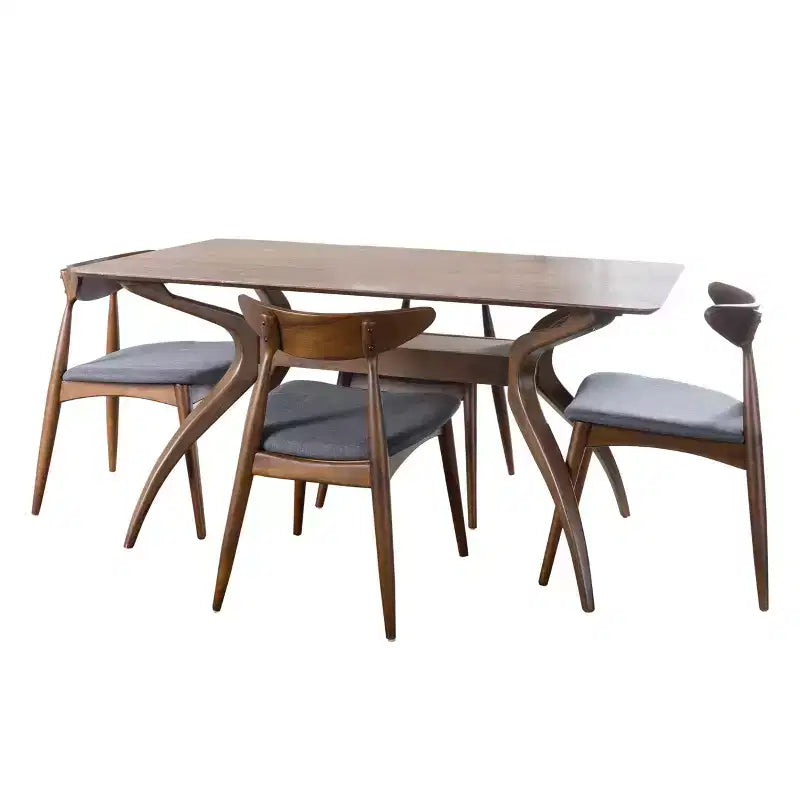 Christopher Knight Home Brevard, set da pranzo di 5 pezzi, in tessuto imbottito, stile moderno di metà secolo