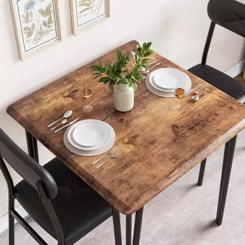 Set da pranzo da 3 pezzi, con 2 sedie imbottite