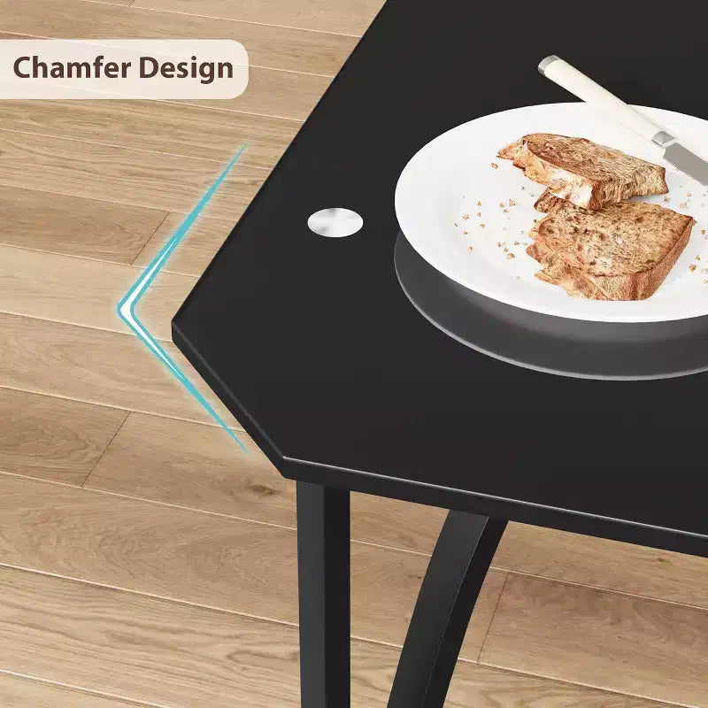 Set tavolo da pranzo per 2, Set di 2 sedie da cucina con cuscino in PU ultra confortevole, Mobili con sedie da cucina adatte per piccoli spazi