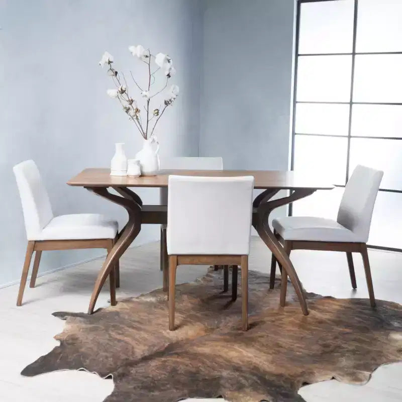Set da pranzo 5 pezzi in tessuto imbottito Kwame Mid Century Modern Christopher Knight Home