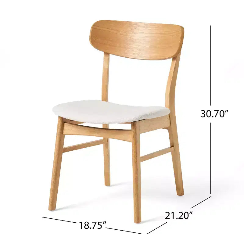 Set da pranzo Christopher Knight Home Fausett, 5 pezzi, in legno e tessuto imbottito, stile moderno di metà secolo