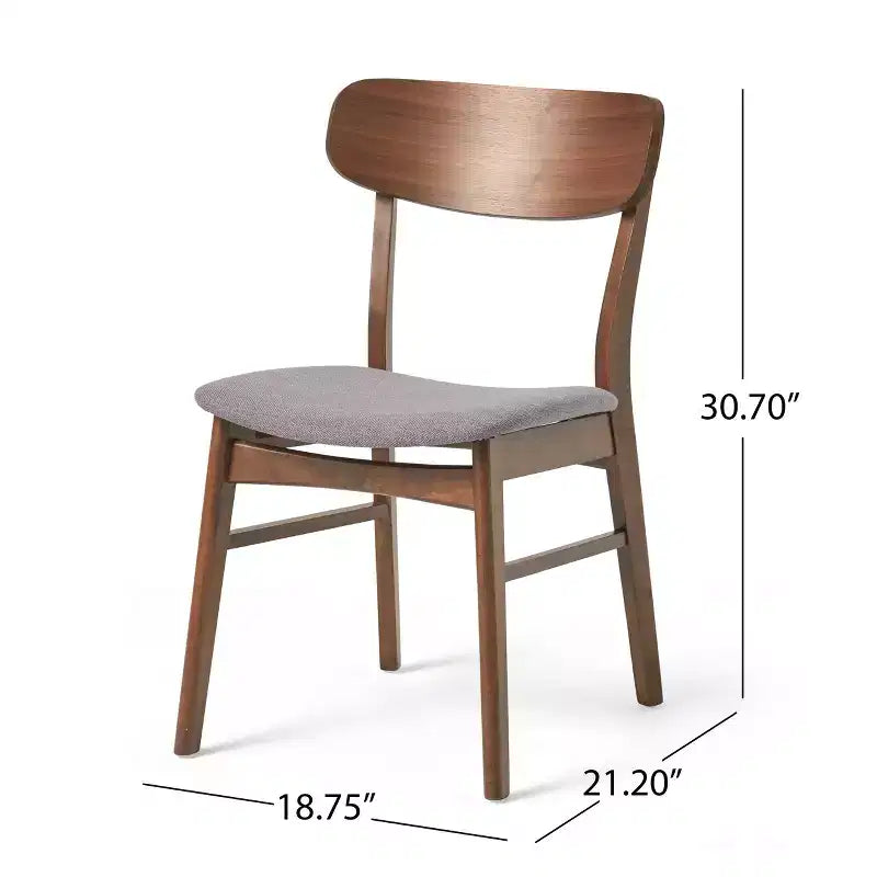 Set da pranzo Christopher Knight Home Fausett, 5 pezzi, in legno e tessuto imbottito, stile moderno di metà secolo