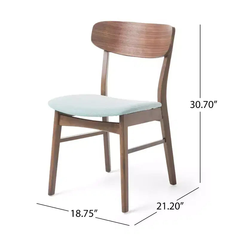 Set da pranzo Christopher Knight Home Fausett, 5 pezzi, in legno e tessuto imbottito, stile moderno di metà secolo
