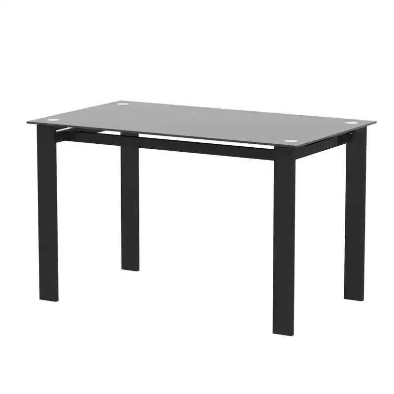 Set da pranzo MAYEERTY 7 pezzi - Tavolo rettangolare in legno e 6 sedie imbottite per riunioni di famiglia