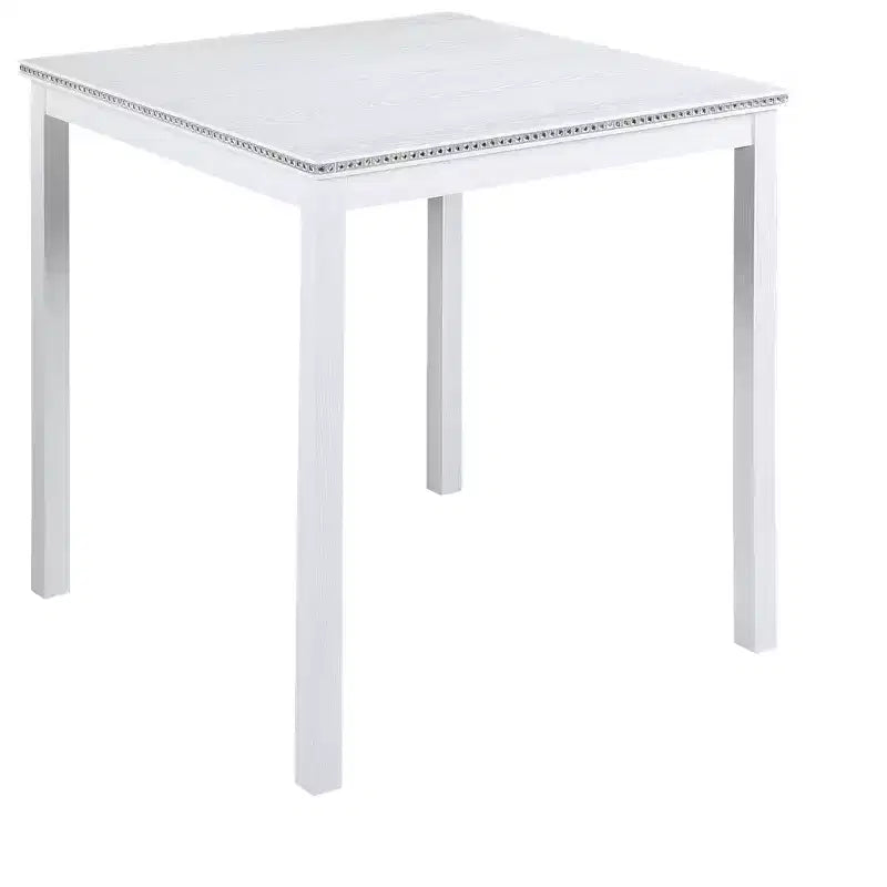 Set da pranzo MAYEERTY 7 pezzi - Tavolo rettangolare in legno e 6 sedie imbottite per riunioni di famiglia