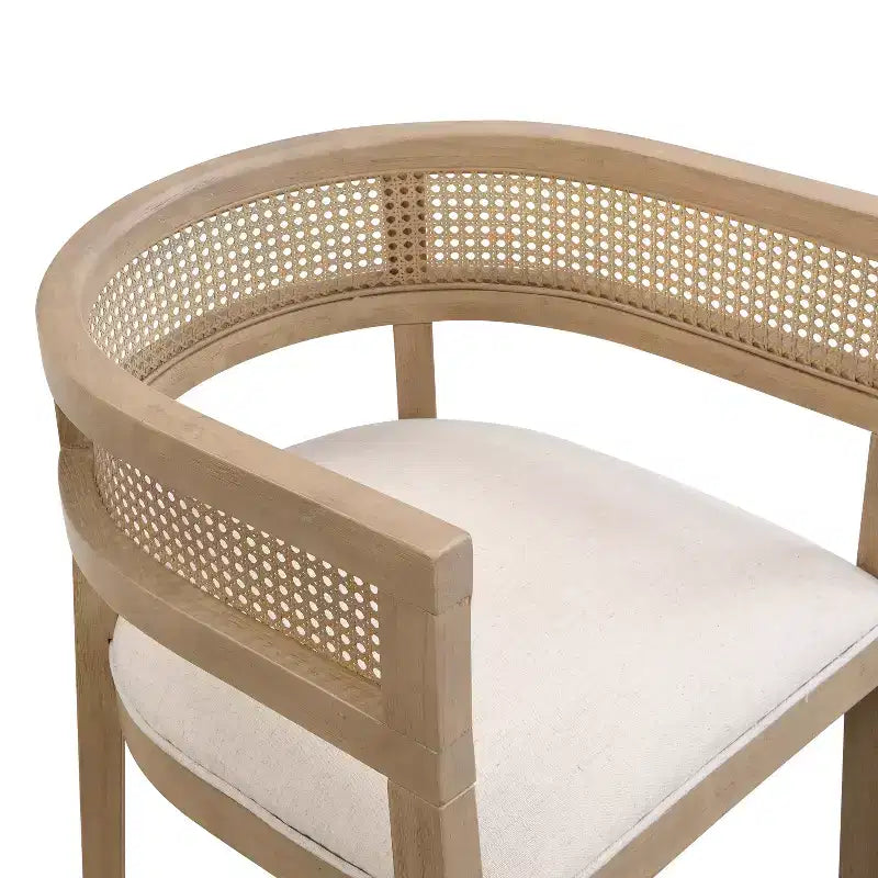 Christopher Knight Home Kassadin Set da pranzo 7 pezzi da fattoria con sedie in rattan rivestite in legno di gomma