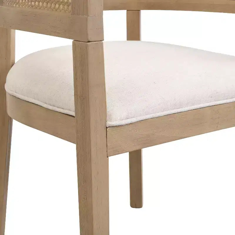 Christopher Knight Home Kassadin Set da pranzo 7 pezzi da fattoria con sedie in rattan rivestite in legno di gomma