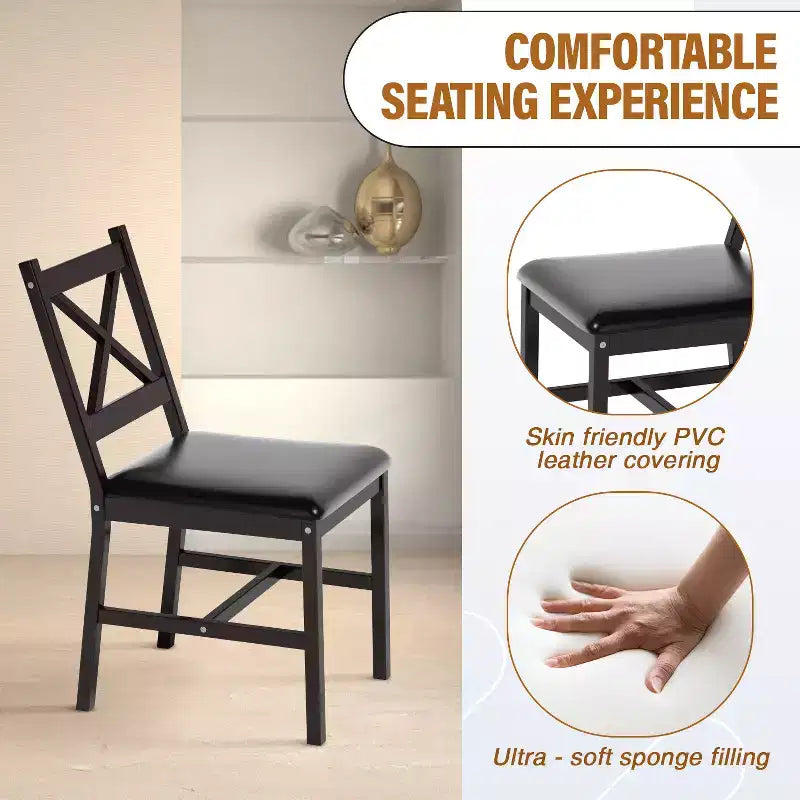Set tavolo da pranzo BestMassage per 2/4, tavolo e sedie da pranzo, set tavolo da cucina, marrone scuro