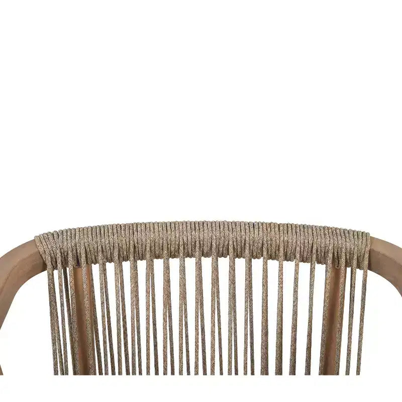 Christopher Knight Home Olcott - Set da pranzo da esterno a 5 pezzi in legno di acacia con tavolo allungabile e poltrone in corda intrecciata