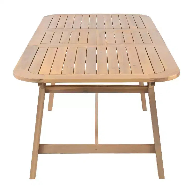 Christopher Knight Home Olcott - Set da pranzo da esterno a 5 pezzi in legno di acacia con tavolo allungabile e poltrone in corda intrecciata