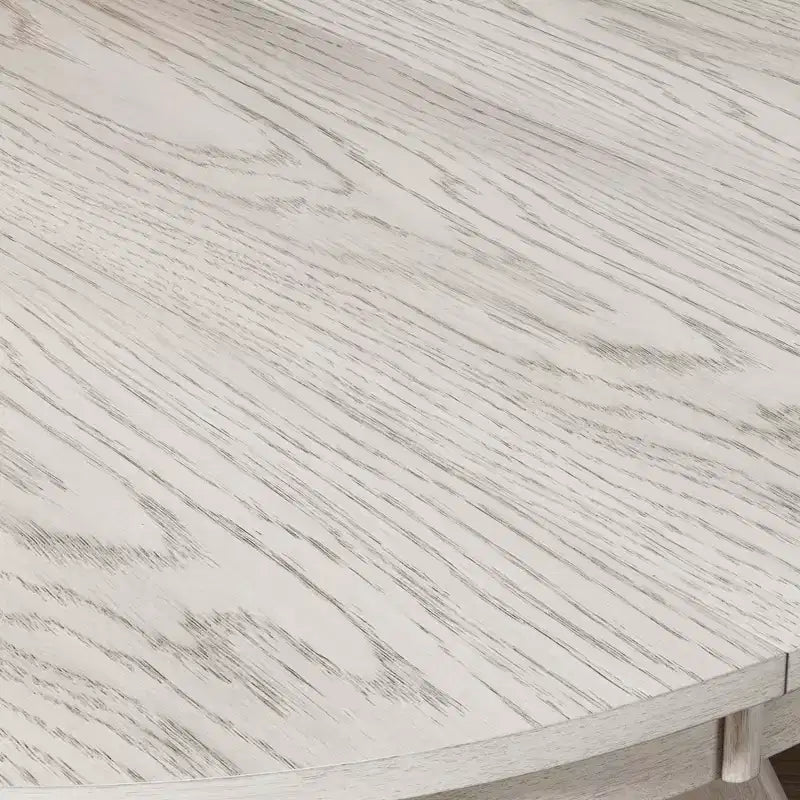 Set da pranzo rotondo allungabile VECELO, tavolo in legno di caucciù con 4/6 sedie da pranzo imbottite senza braccioli per cucina, grigio