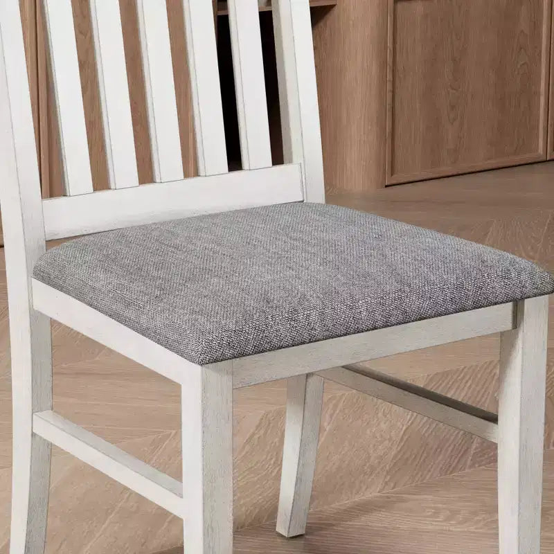Set da pranzo rotondo allungabile VECELO, tavolo in legno di caucciù con 4/6 sedie da pranzo imbottite senza braccioli per cucina, grigio