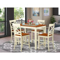 Rubber Wood Counter Height Dining Set Transitional Style 135