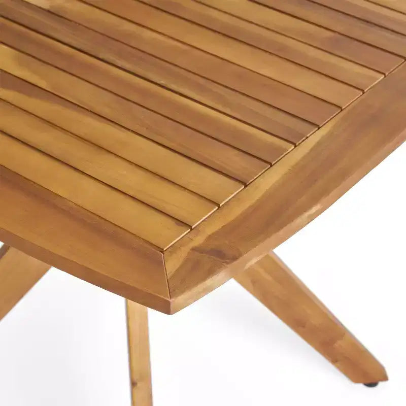 Set da pranzo da 5 pezzi Tunica per esterni di GDFStudio in legno di acacia e vimini