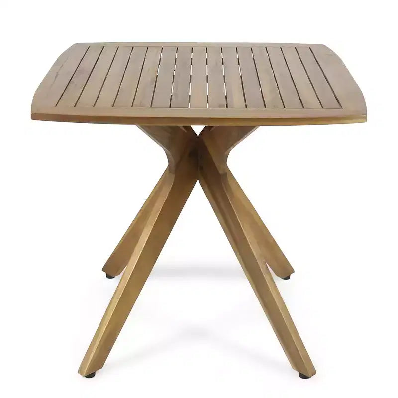Set da pranzo da 5 pezzi Tunica per esterni di GDFStudio in legno di acacia e vimini