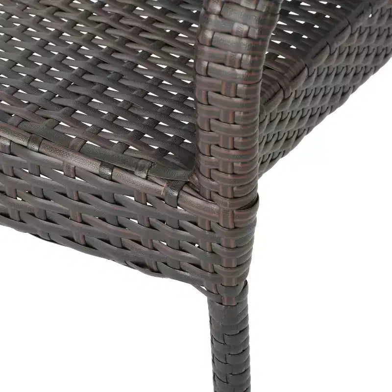 Set da pranzo da 5 pezzi Tunica per esterni di GDFStudio in legno di acacia e vimini