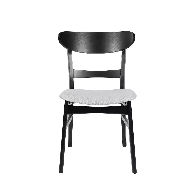 Christopher Knight Home Jinna Set da Pranzo Mid-Century Modern 5 Pezzi in Legno di Gomma con Sedie Imbottite