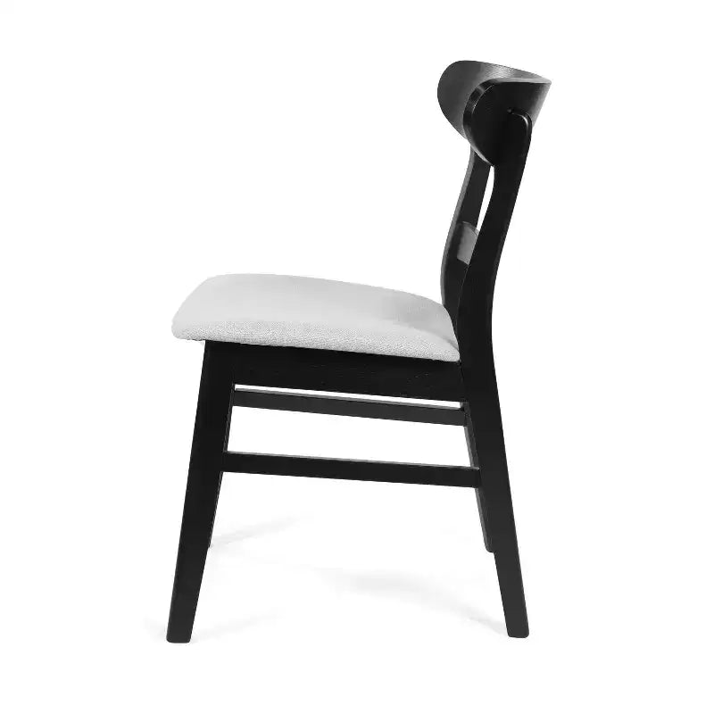 Christopher Knight Home Jinna Set da Pranzo Mid-Century Modern 5 Pezzi in Legno di Gomma con Sedie Imbottite