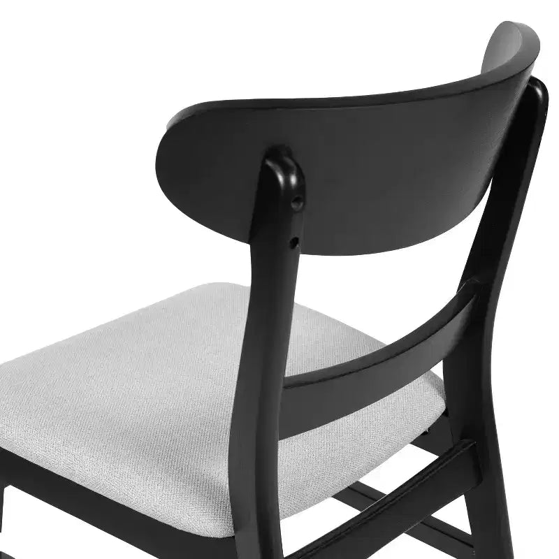 Christopher Knight Home Jinna Set da Pranzo Mid-Century Modern 5 Pezzi in Legno di Gomma con Sedie Imbottite